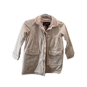 Me Jane Kids Light Pink Peacoat Girls Jacket Hooded Button Youth Size 6 (L)